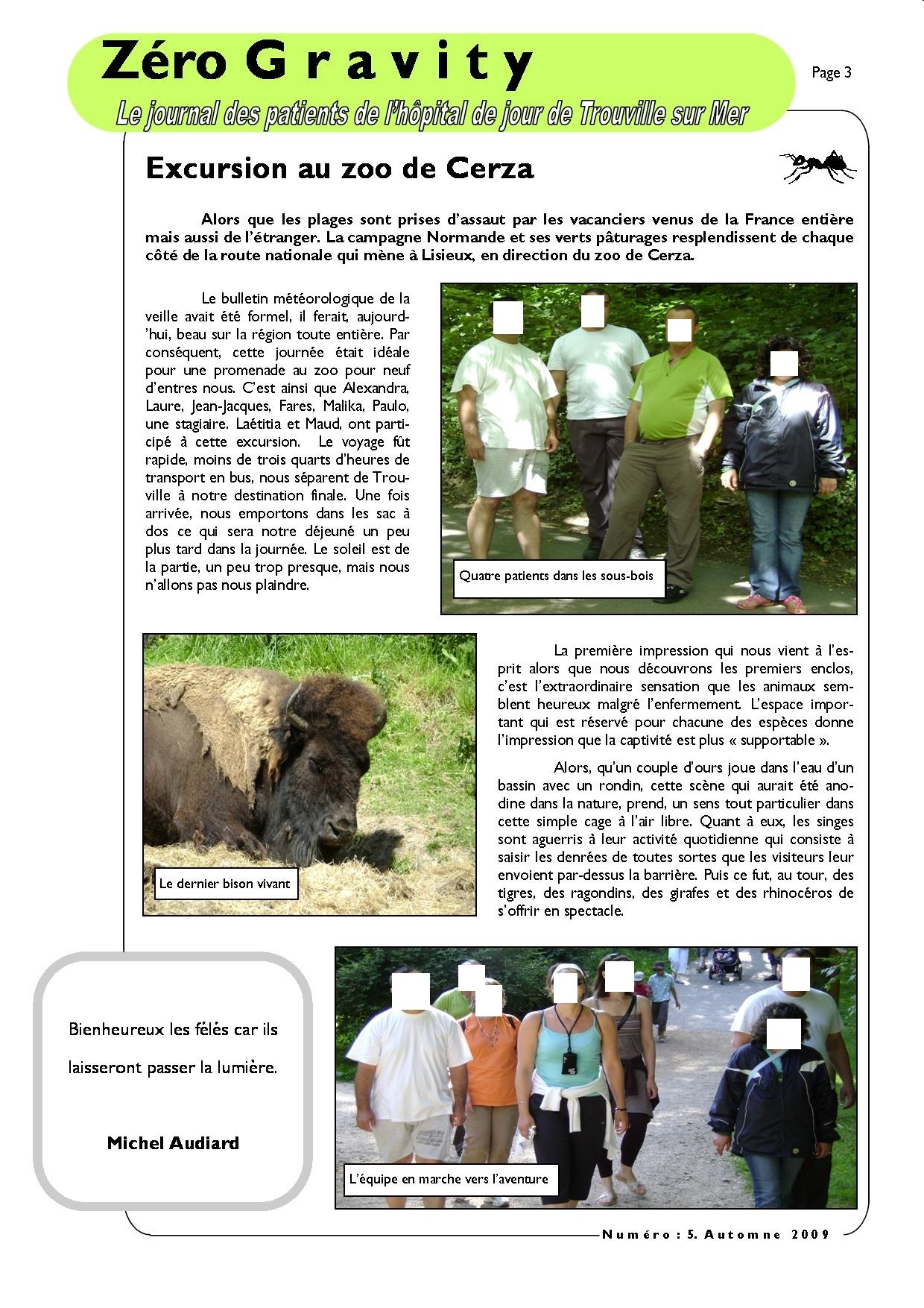 Zéro Gravity, le journal des patients de l'hôpital de jour de Trouville sur Mer