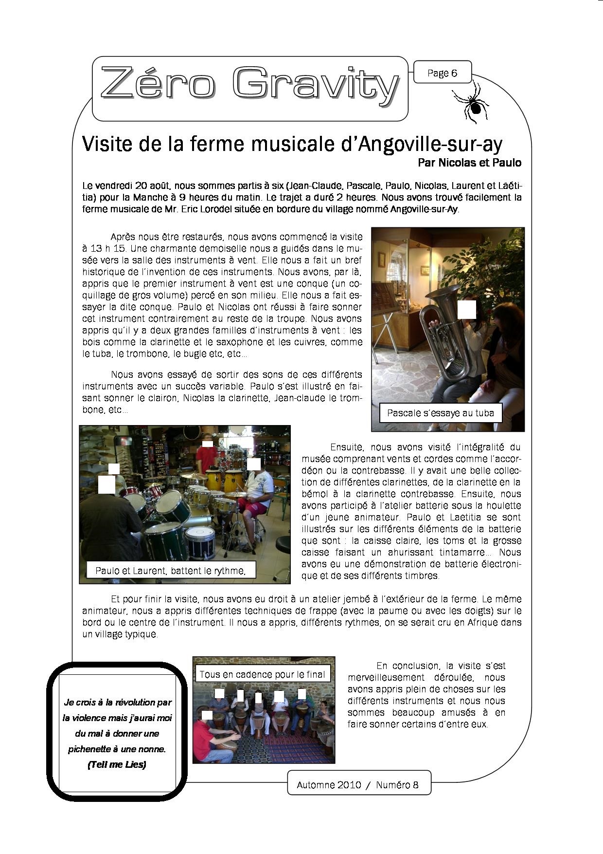 Zéro Gravity, le journal des patients de l'hôpital de jour de Trouville sur Mer