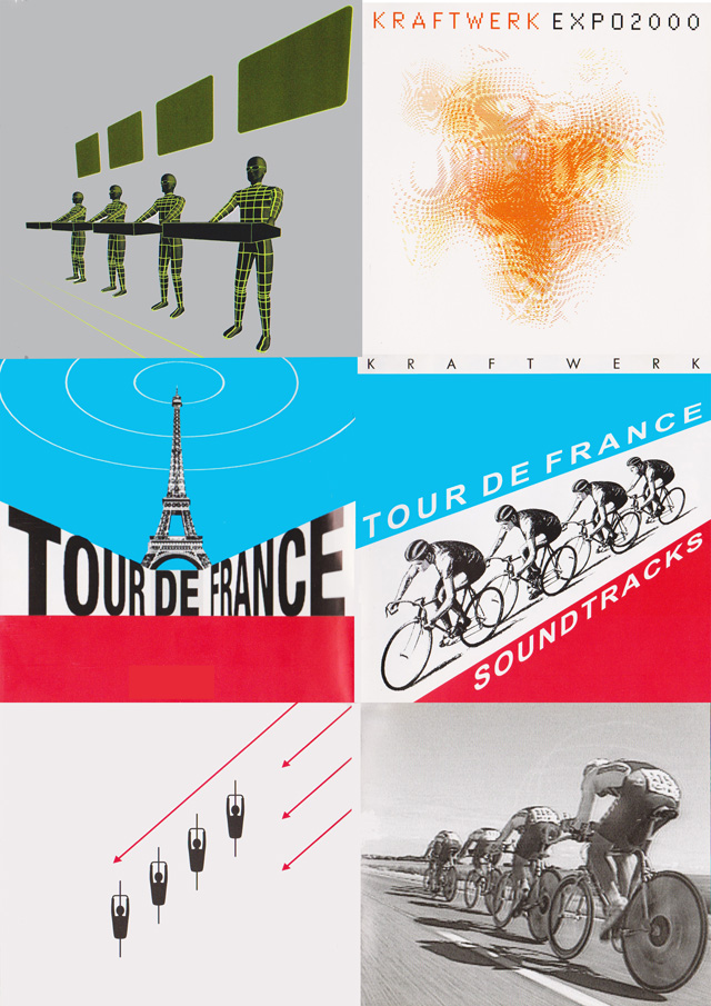 Des images des pochettes internes des albums de Kraftwerkk